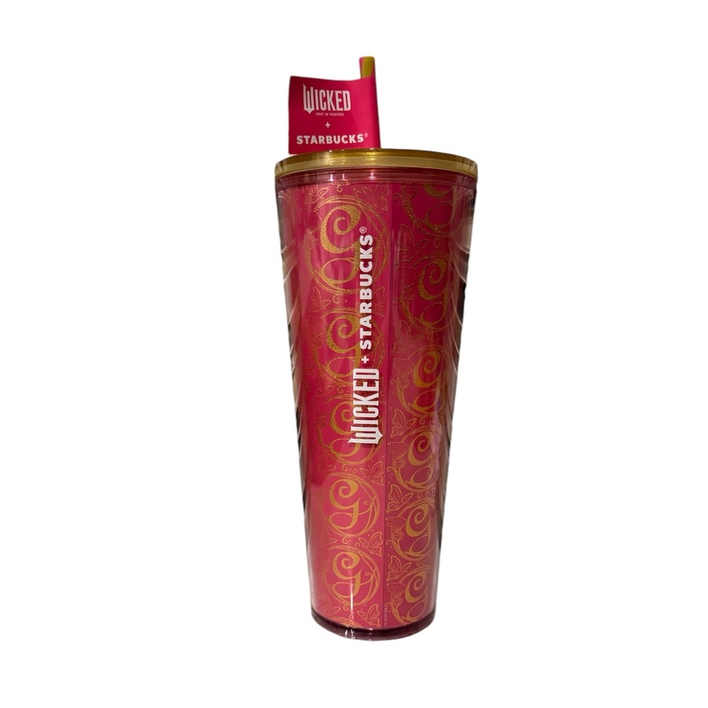 NWT Wicked x Stanley Limited Edition Glinda Pink Glitter Tumbler Cup - Picture 2 of 5